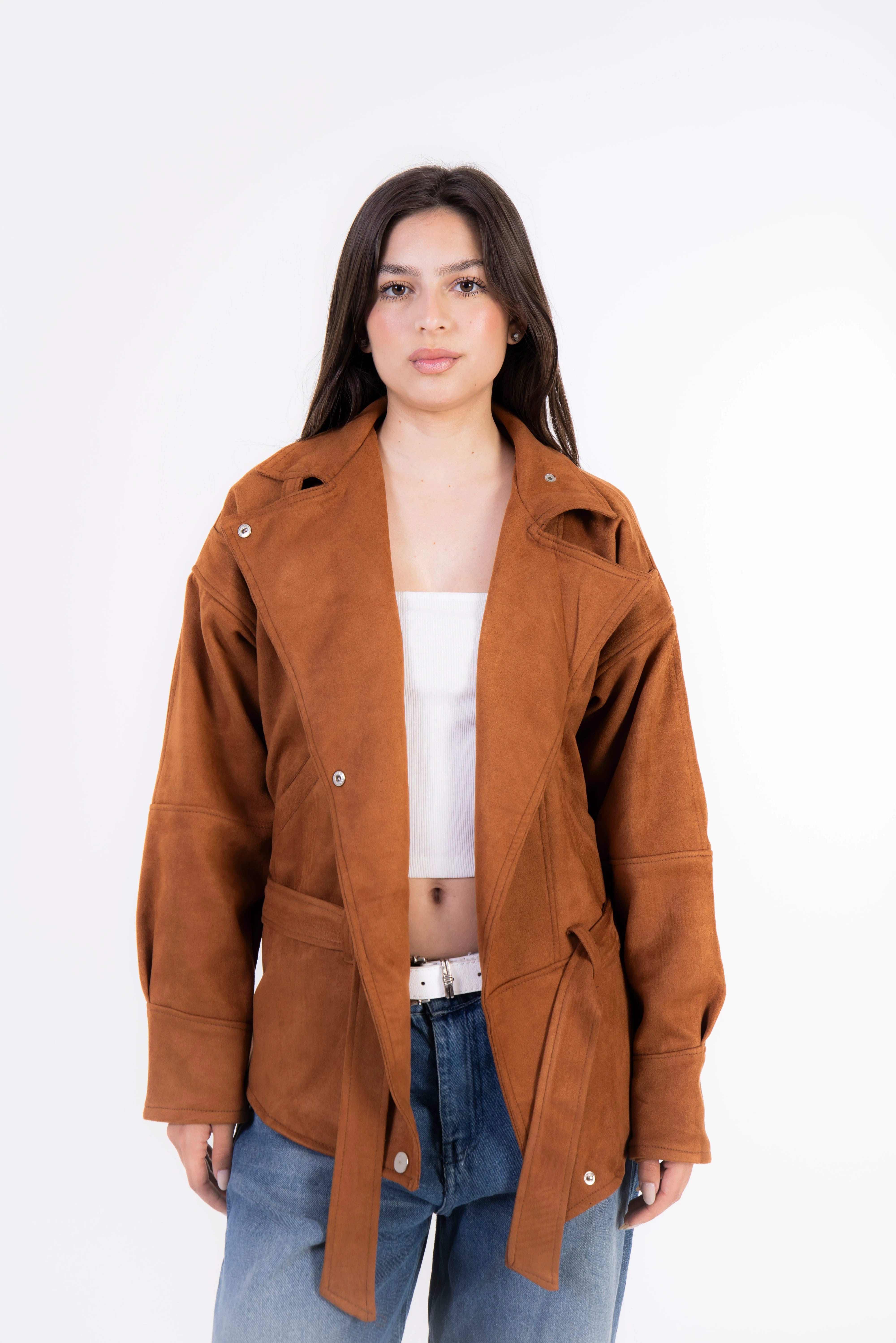 Vintage Suede Jacket - Caramel