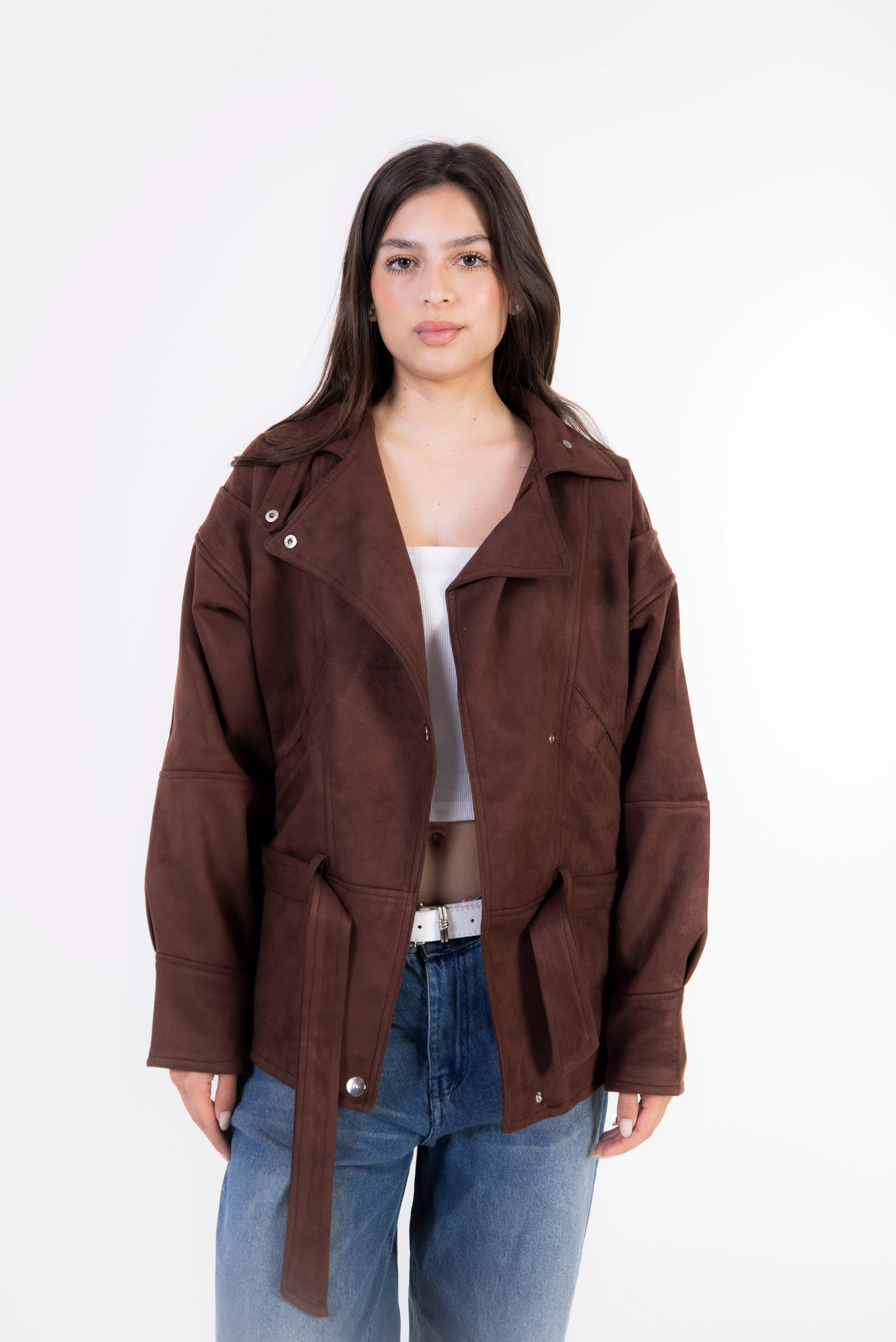 Vintage Suede Jacket - Chocolate Brown