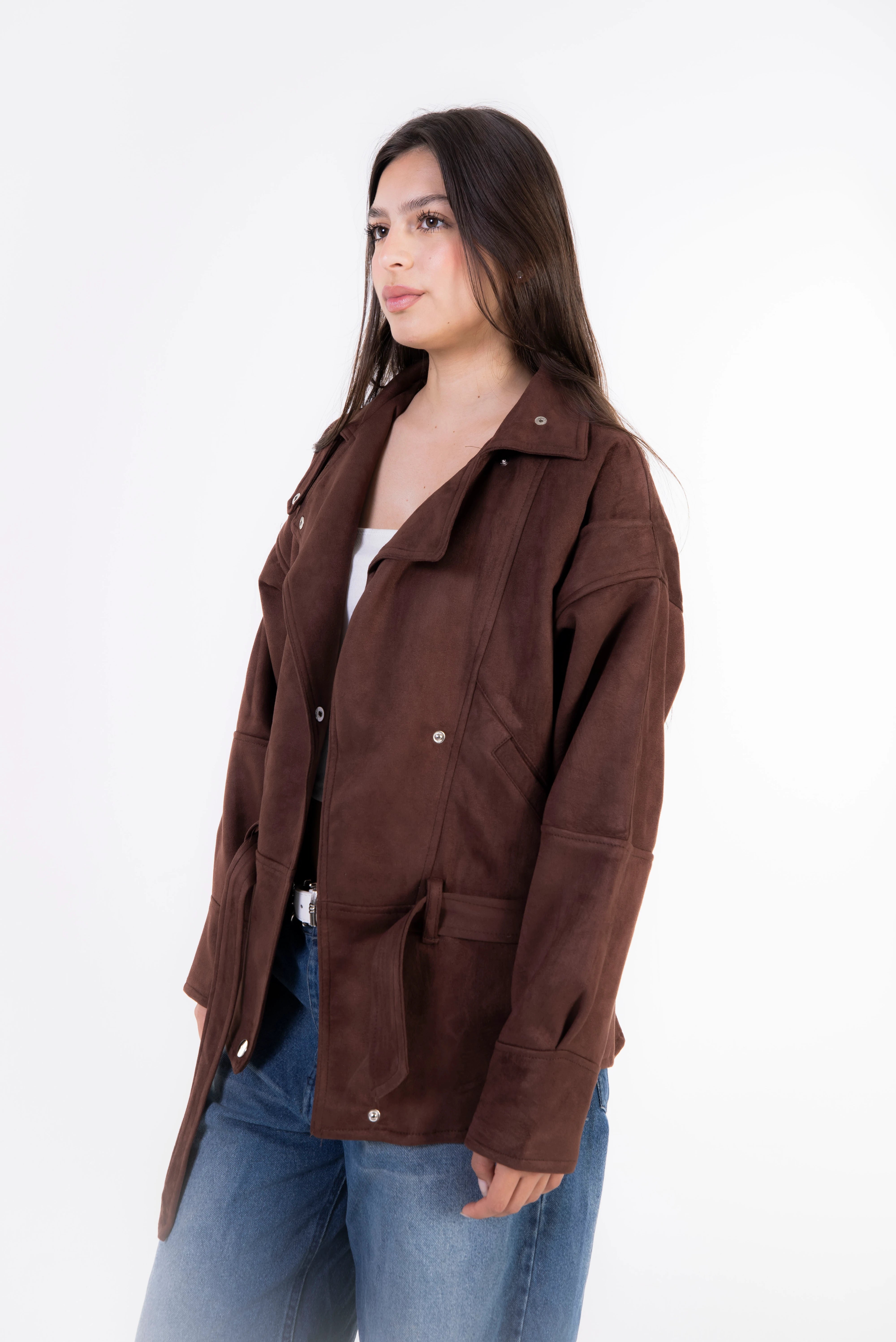 Vintage Suede Jacket - Chocolate Brown