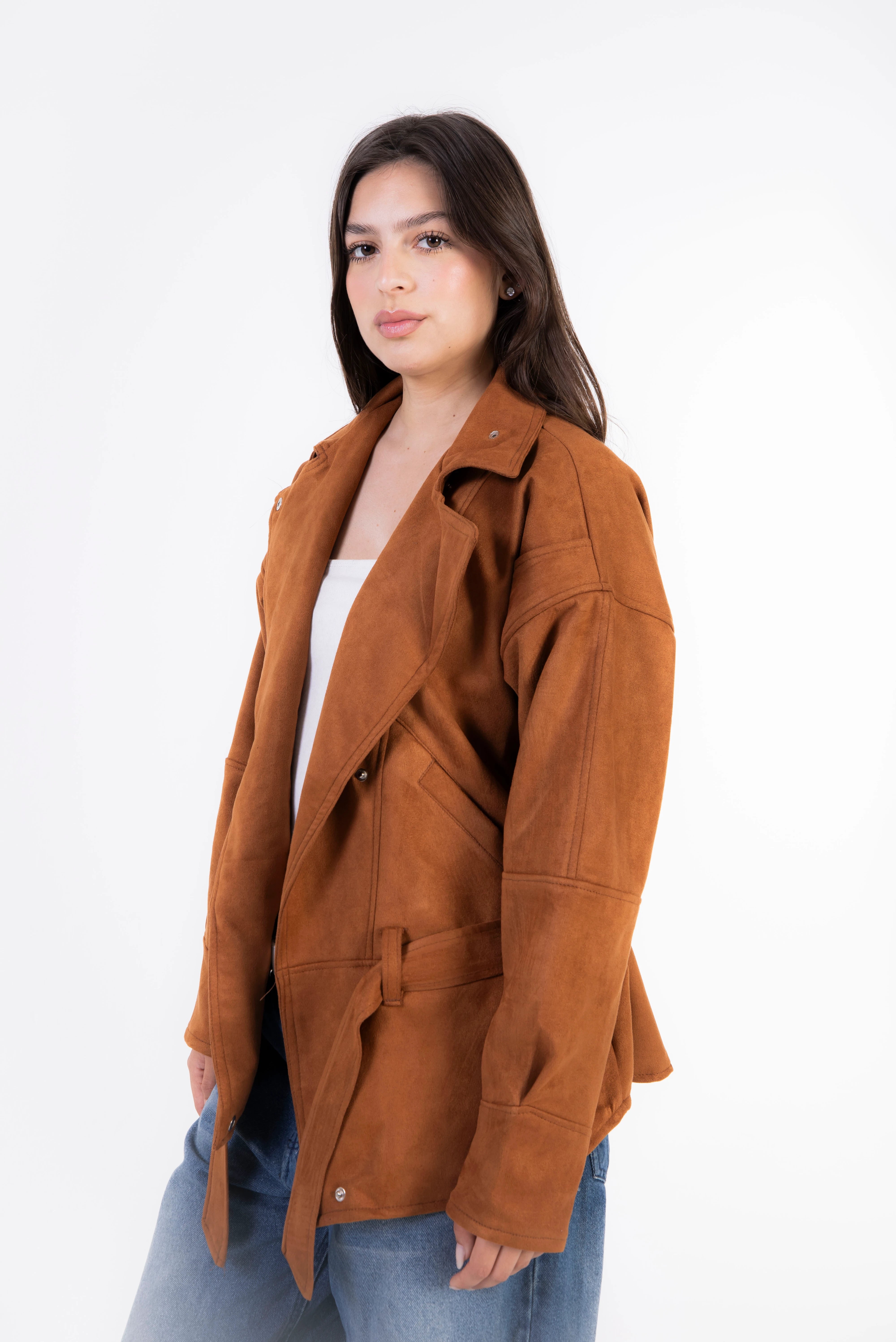 Vintage Suede Jacket - Caramel