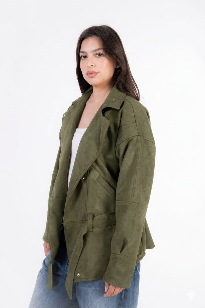 Vintage Suede Jacket - Olive