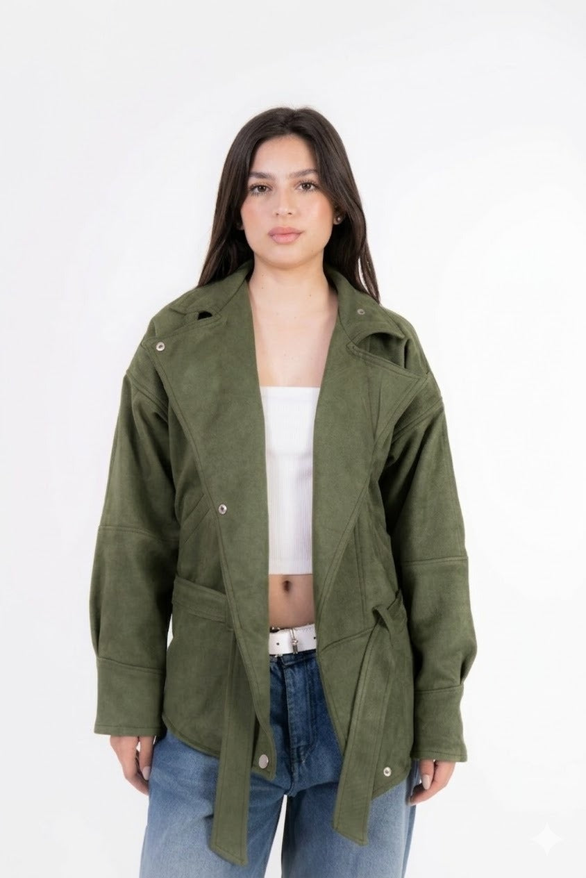 Vintage Suede Jacket - Olive
